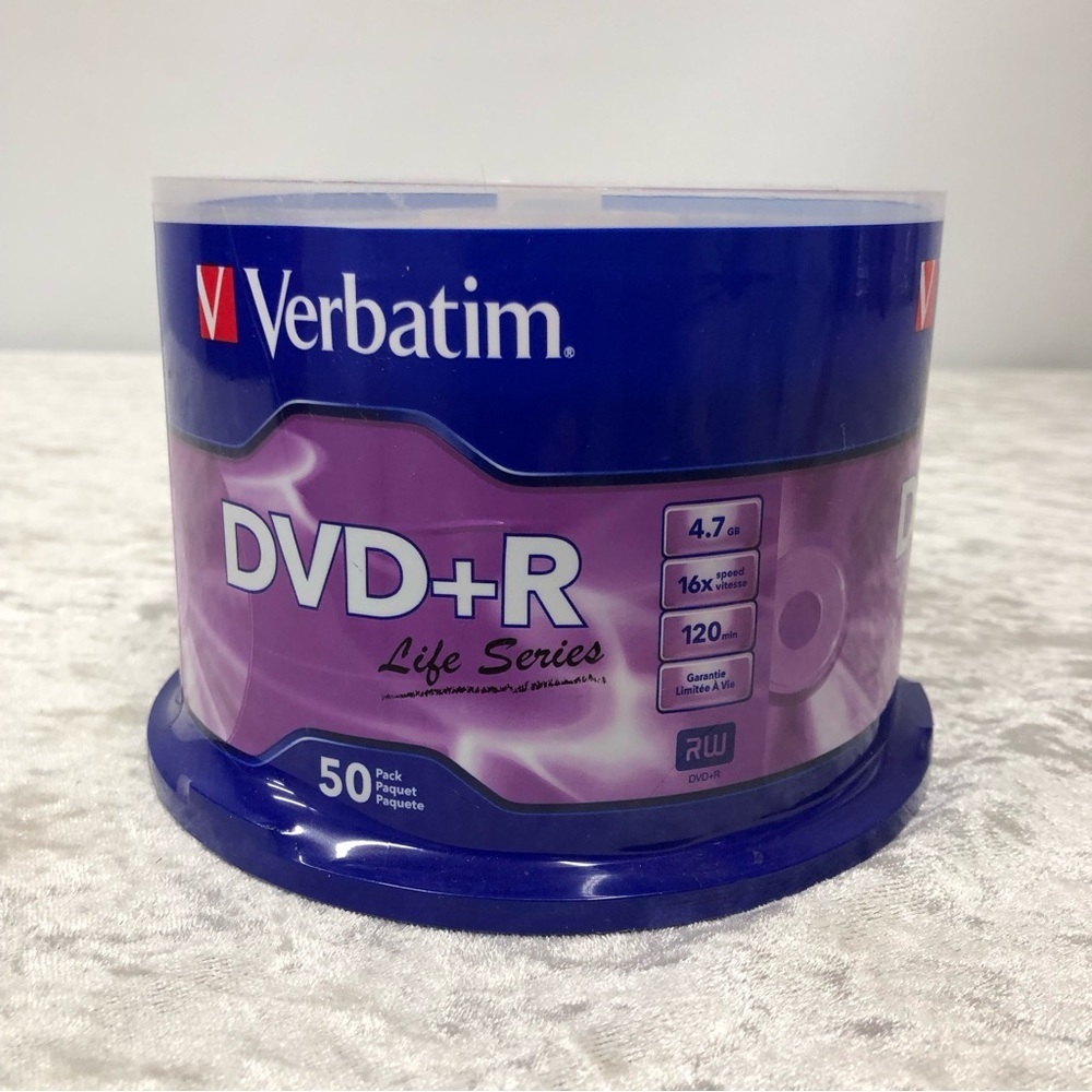 Verbatim DVD+R 50 pack unopened package 4.7 GB 16x speed 120 minutes